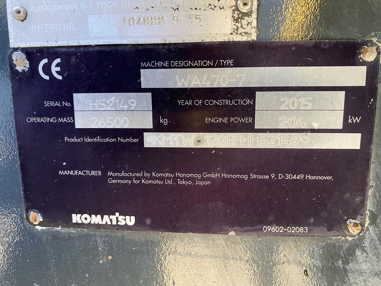 Gummihjulslæsser Komatsu WA470-7