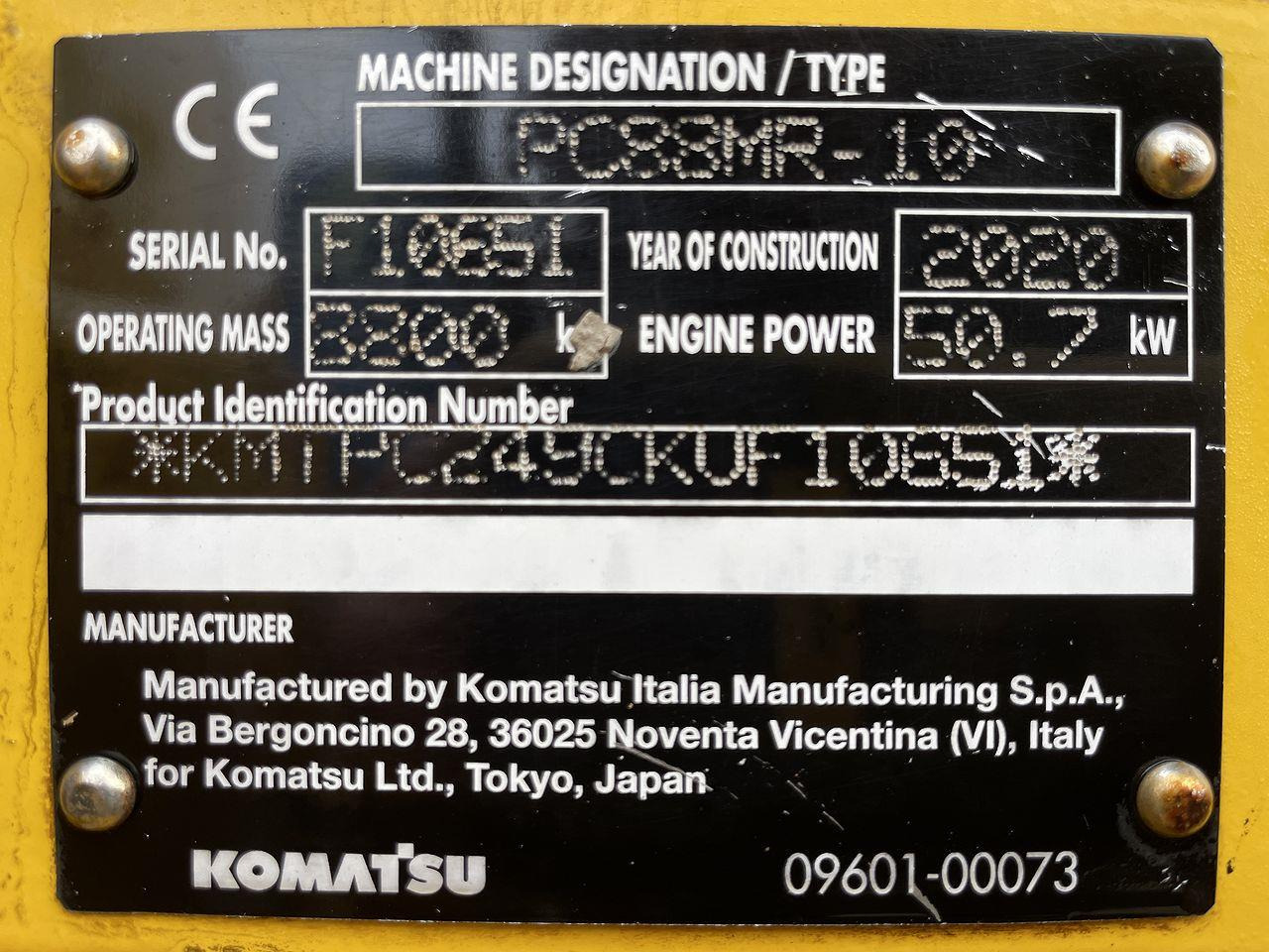 Minigravemaskine Komatsu PC88MR-10