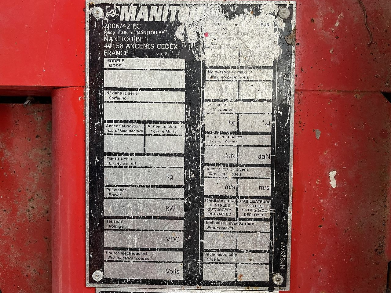 Sakselift Manitou 78SEC