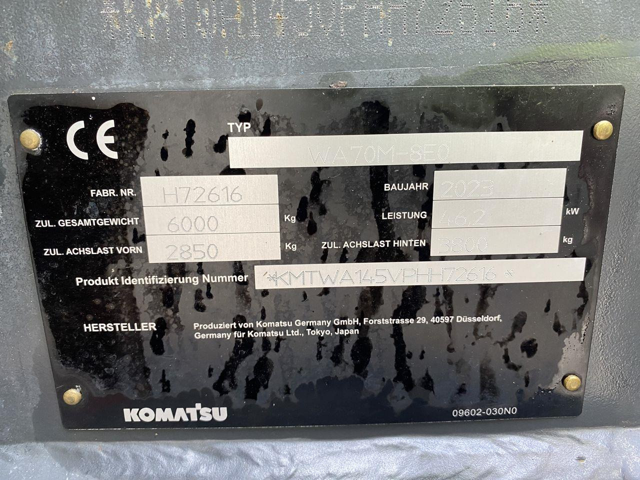 Minilæsser Komatsu WA70M-8EO