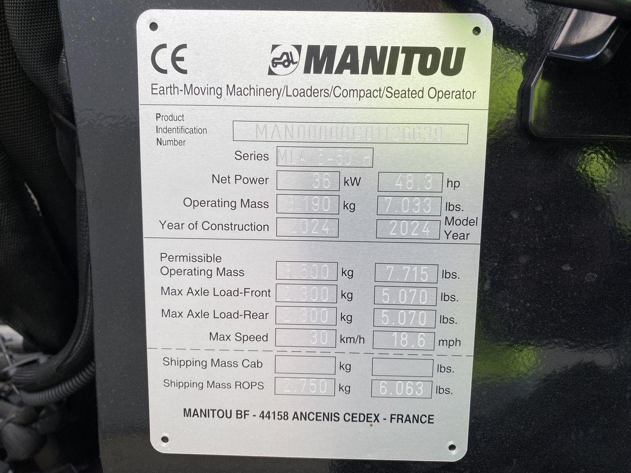 Minilæsser Manitou MLA 5-50H 4P ST5