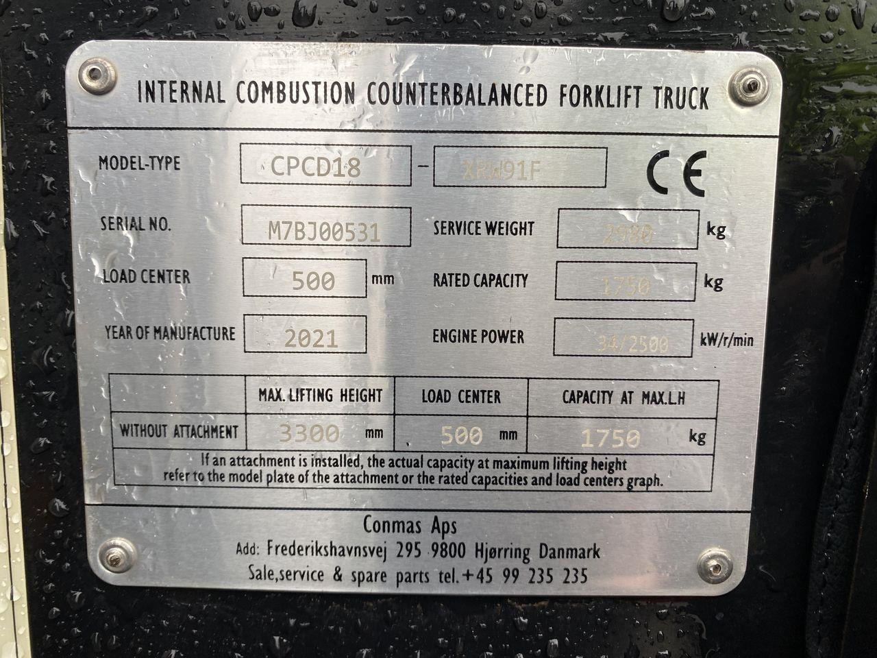 Diesel gaffeltruck CONMAS  Diesel 1800 kg