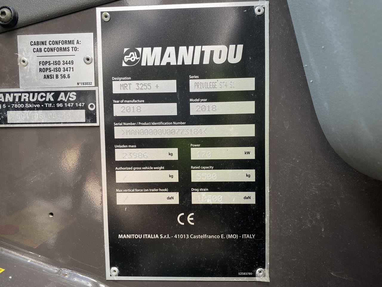 Teleskop truck Manitou MRT3255P+ ST4