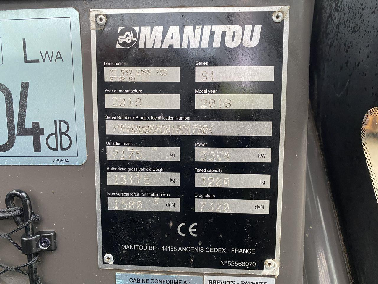 Teleskop truck Manitou MT932 EASY COMFORT