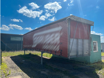 Nedbygget platform sættevogn