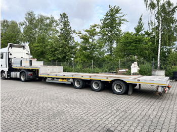 Nedbygget platform sættevogn til transportering tungemaskiner Möslein STO 3 Schwebheim  3 Achs Satteltieflader: billede 4