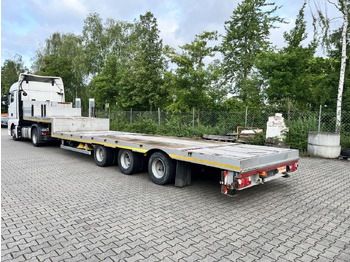 Nedbygget platform sættevogn til transportering tungemaskiner Möslein STO 3 Schwebheim  3 Achs Satteltieflader: billede 5