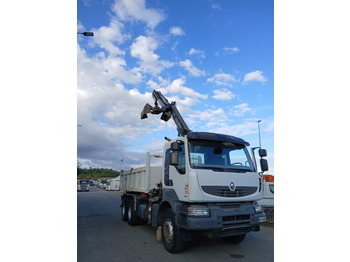 Tipvogn lastbil, Lastbil med kran Renault Kerax 380 DXI: billede 2