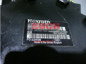 Hydraulisk motor REXROTH MCR5F750F180Z33A0M1L01SS0506: billede 2 Hydraulisk motor REXROTH MCR5F750F180Z33A0M1L01SS0506: billede 2