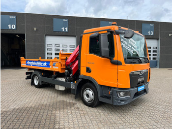Tipvogn lastbil, Lastbil med kran MAN TGL 8.220: billede 3
