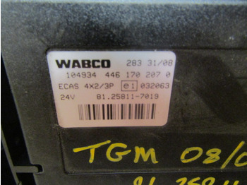 Kontrol blok for Lastbil MAN TGM ECAS ECU WABCO P/NO 446 170 2070 MAN P/NO 81.25811.7019: billede 2