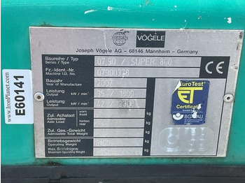 Asfaltudlægger Vögele Super 800: billede 5