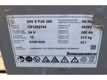 Batteri for Materialehåndteringsudstyr Jungheinrich unknown | Battery 24 2PZS250 year 2022 weight 212 kg sn. C8182745 o: billede 3 Batteri for Materialehåndteringsudstyr Jungheinrich unknown | Battery 24 2PZS250 year 2022 weight 212 kg sn. C8182745 o: billede 3