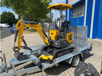 Minigravemaskine Minibagger BK1250JSR + Tieflader + Zubehör *INKL.19% MWST*BERGER KRAUS*VERSTELLFAHRWERK* KUBOTA*SOFORT!*: billede 3