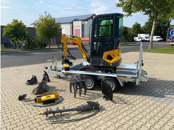 Minigravemaskine Minibagger BK1250KJSR + Tieflader + Zubehör *INKL.19% MWST*BERGER KRAUS*VERSTELLFAHRWERK* KUBOTA*SOFORT!*: billede 4