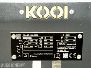 Udstyr for Entreprenørmaskin 2023 2 stk KOOI Hydrauliske ReachForks – Proffe teleskopgafler: billede 5