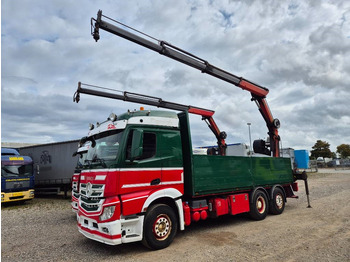 Lastbil med kran Mercedes-Benz Actros 2551/6x2 // Palfinger 16002 B // 2 x trucks: billede 3
