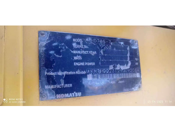 Lastbildumper KOMATSU HD785