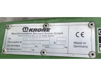 Leje en Krone KW 15.02/14 schudder weidebouwmachines Krone KW 15.02/14 schudder weidebouwmachines: billede 4