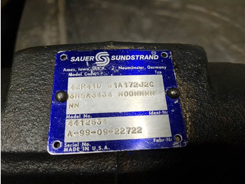 Hydraulik Sauer Sundstrand 42R41DG1A172J2C - Kramer - Pump: billede 3 Hydraulik Sauer Sundstrand 42R41DG1A172J2C - Kramer - Pump: billede 3