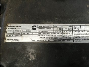 Entreprenørmaskin CUMMINS