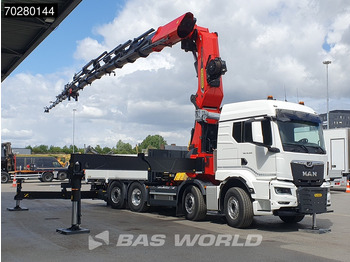Ny Lastbil med lad, Lastbil med kran MAN TGS 35.520 8X4 Palfinger PK135.002 TEC 7 Kran Crane Hydrodrive Lift+steering axle Navi LED Euro 6: billede 3