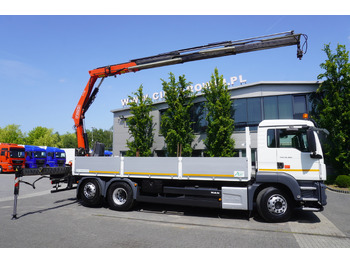 Lastbil med lad, Lastbil med kran MAN TGS 26.360 Flatbed / Fassi F175 7.7 T / steered 3rd axle: billede 4 Lastbil med lad, Lastbil med kran MAN TGS 26.360 Flatbed / Fassi F175 7.7 T / steered 3rd axle: billede 4