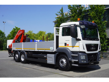 Lastbil med lad, Lastbil med kran MAN TGS 26.360 Flatbed / Fassi F175 7.7 T / steered 3rd axle: billede 2 Lastbil med lad, Lastbil med kran MAN TGS 26.360 Flatbed / Fassi F175 7.7 T / steered 3rd axle: billede 2