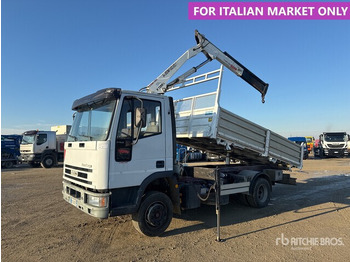 Tipvogn lastbil 2002 Iveco Eurocargo 110EL18 Bonfiglioli P7200L 1980 kg on 4x2 Dump Truck with Crane: billede 2