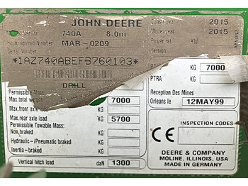 Såmaskine John Deere 740 A: billede 2
