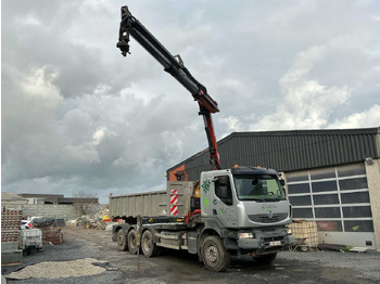 Lastbil 2011 RENAULT KERAX 460 TRIDEM TRUCK WITH CRANE AND CONTAINER: billede 2
