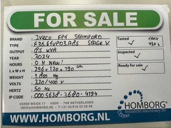 Ny Strømgenerator Iveco FPT Stage 5 Stamford 85 kVA Rental Silent generatorset Stage V New: billede 2 Ny Strømgenerator Iveco FPT Stage 5 Stamford 85 kVA Rental Silent generatorset Stage V New: billede 2