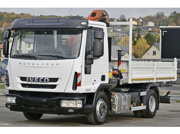 Lastbil med kran, Tipvogn lastbil Iveco EUROCARGO 100E19 +PK 7001 H + FUNK * TOPZUSTAND: billede 3