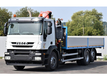 Lastbil med lad, Lastbil med kran Iveco Stralis 310 PRITSCHE: billede 4