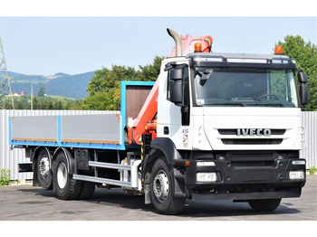 Lastbil med lad, Lastbil med kran Iveco Stralis 310 PRITSCHE: billede 3