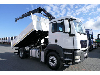 Tipvogn lastbil, Lastbil med kran MAN TGS 18.400 + HDS: billede 5