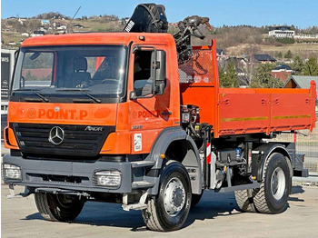 Tipvogn lastbil, Lastbil med kran Mercedes-Benz AXOR 1829 * HIAB 1111 HIDUO + FUNK * TOP * 4x4: billede 3