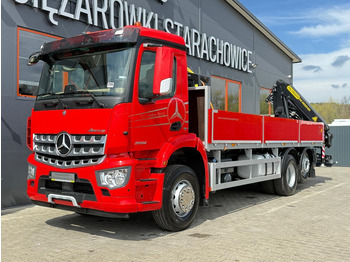 Lastbil med lad, Lastbil med kran Mercedes-Benz Arocs Actros 2532 / E6 / 6x2 / skrzynia + żuraw Palfinger / budo: billede 2