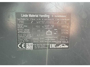 Elektrisk trækker Linde P80: billede 4