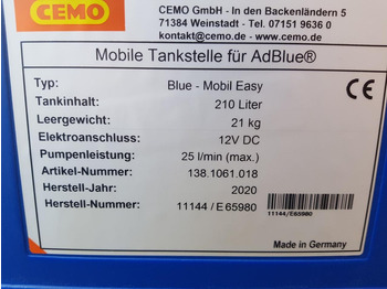 Ny Tankbil til transportering brandstof Cemo ad blue tank: billede 5