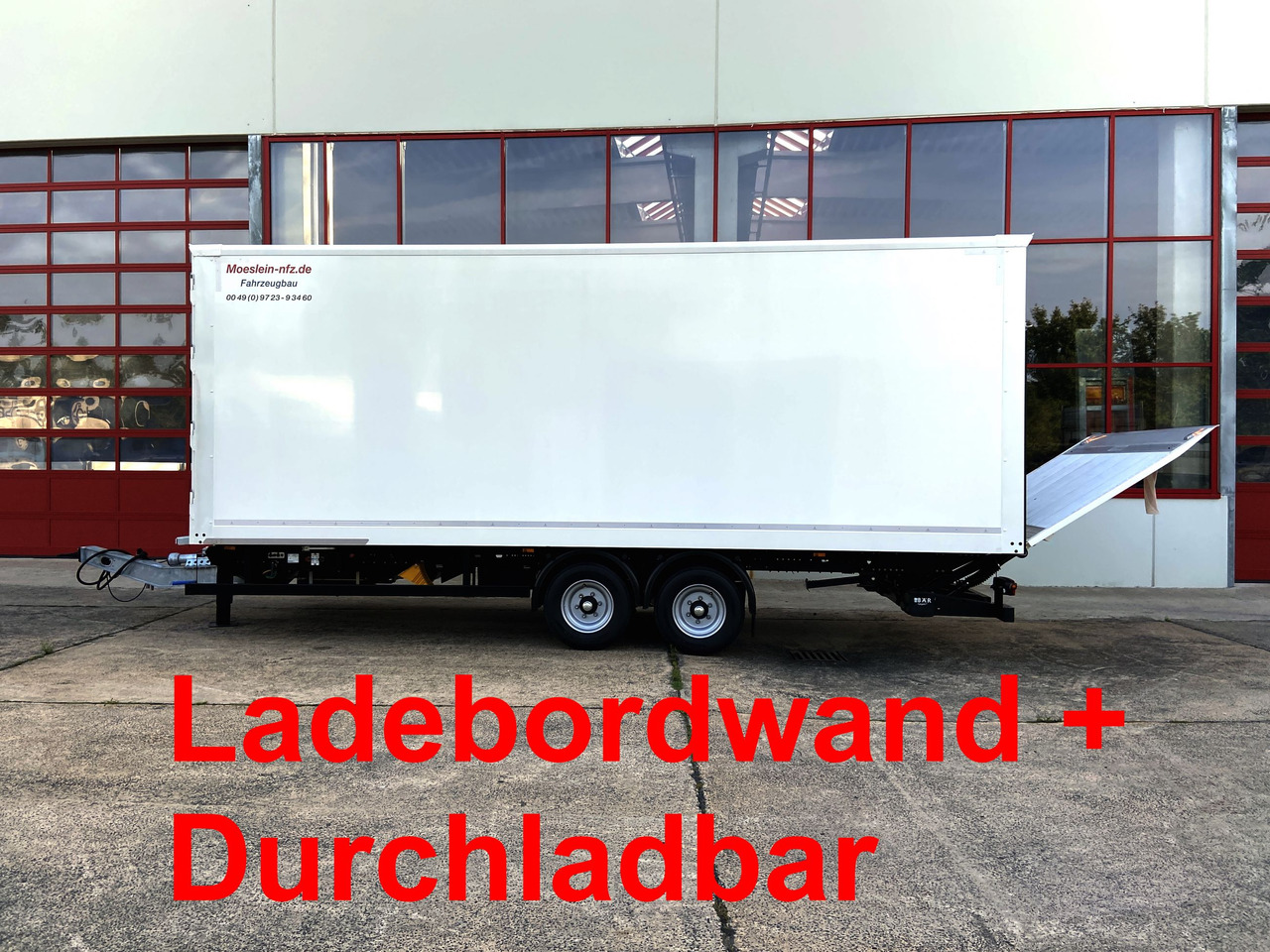Möslein TK0105D-L Weiß Tandem Koffer, Ladebordwand 1,5 t + DurchladbarNeufahrzeug -- - Varevogn påhængsvogn: billede 1 Möslein TK0105D-L Weiß Tandem Koffer, Ladebordwand 1,5 t + DurchladbarNeufahrzeug -- - Varevogn påhængsvogn: billede 1