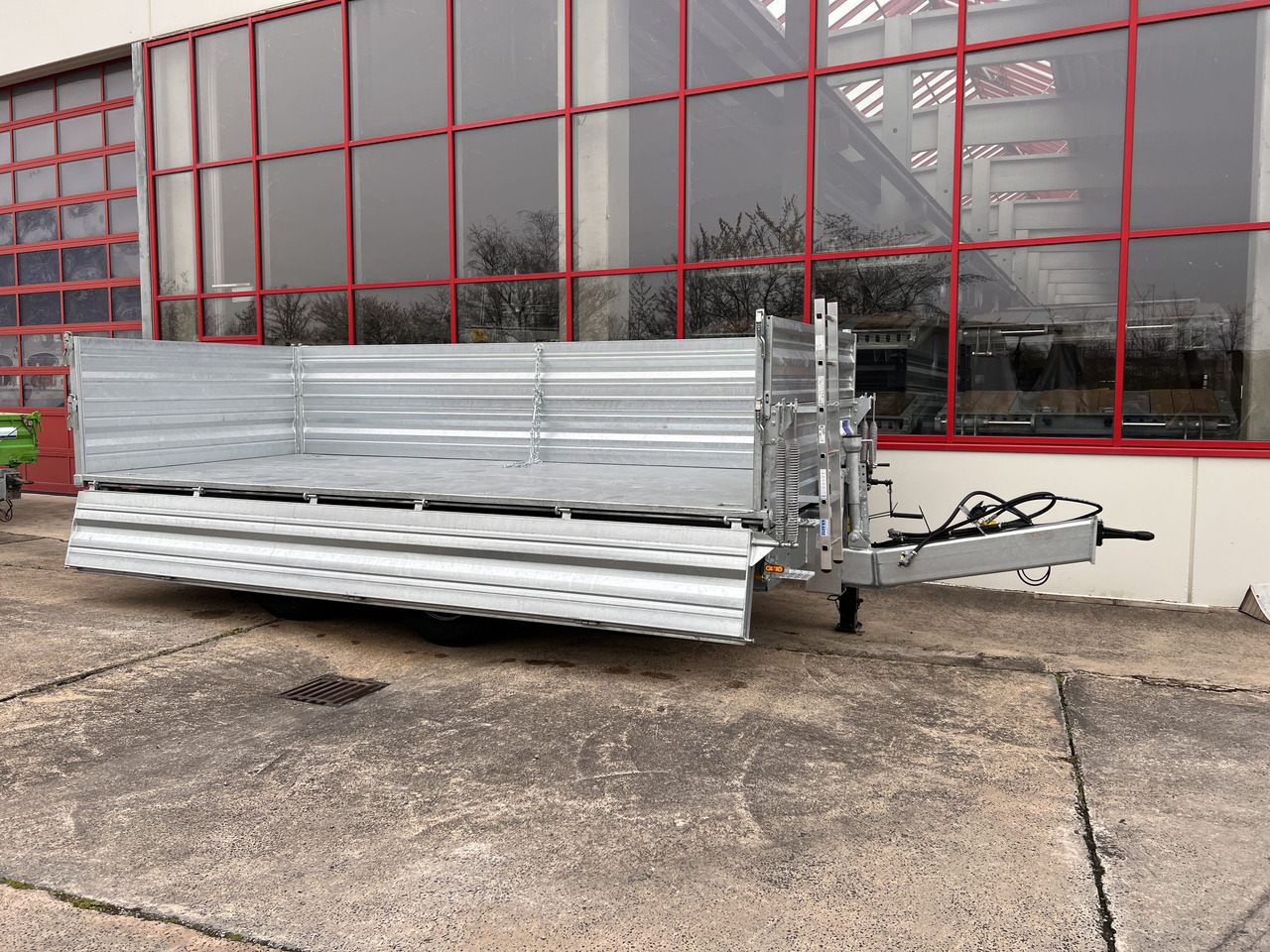 Ny Tipvogn påhængsvogn Möslein TTD 19 AB  19 t Tandem 3 Seiten Kipper TiefladerAufsatzbordwänden-- Neufahrzeug --: billede 8
