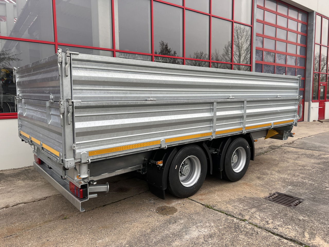 Ny Tipvogn påhængsvogn Möslein TTD 19 AB  19 t Tandem 3 Seiten Kipper TiefladerAufsatzbordwänden-- Neufahrzeug --: billede 11