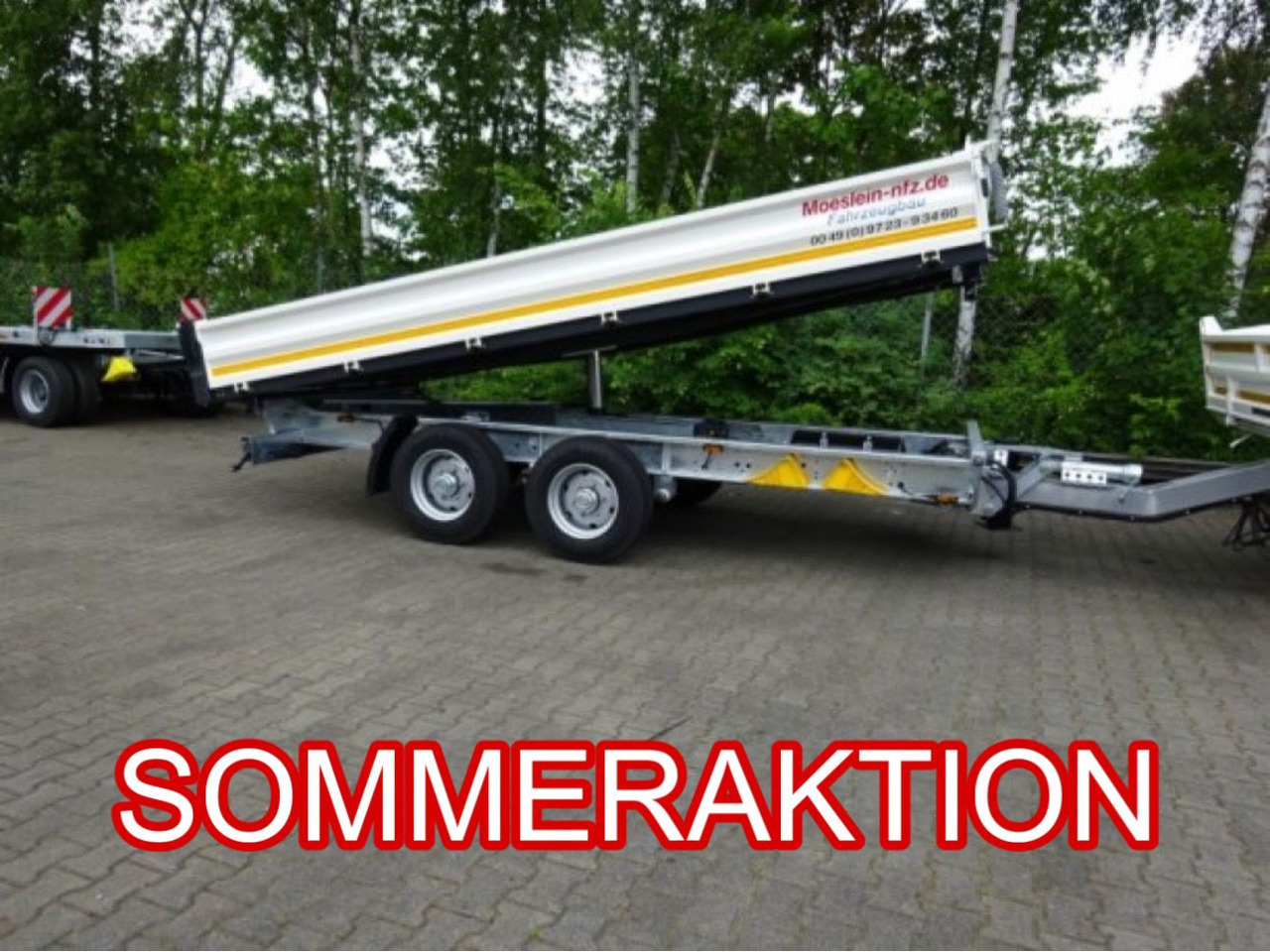 Möslein TTD11 weiß neuer Tandem 3- Seitenkipper Tieflader-- Neufahrzeug -- - Tipvogn påhængsvogn: billede 1 Möslein TTD11 weiß neuer Tandem 3- Seitenkipper Tieflader-- Neufahrzeug -- - Tipvogn påhængsvogn: billede 1