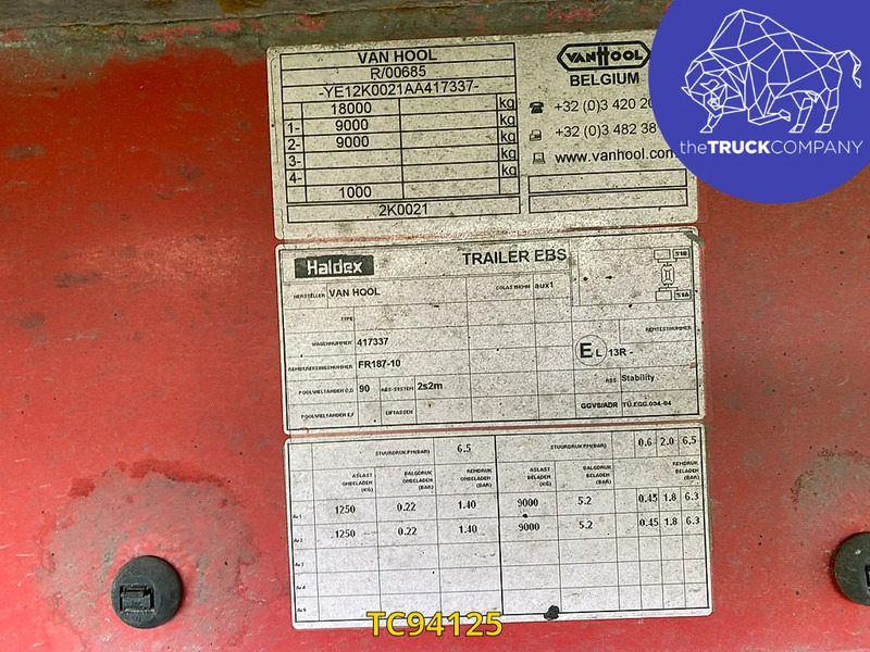 Van Hool - Kølevogn påhængsvogn: billede 4 Van Hool - Kølevogn påhængsvogn: billede 4