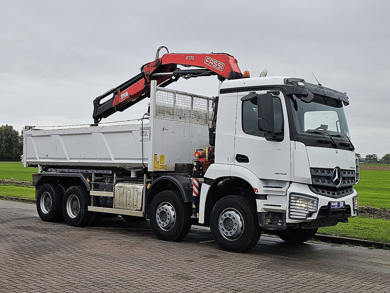 Tipvogn lastbil, Lastbil med kran Mercedes-Benz AROCS 3243 FASSI F175A023: billede 5