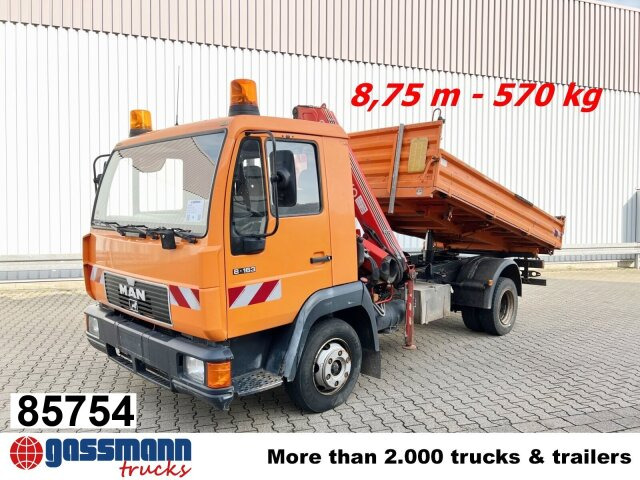 MAN 8.163 4x2 BB mit Kran Fassi F60A.23 - Tipvogn lastbil, Lastbil med kran: billede 1 MAN 8.163 4x2 BB mit Kran Fassi F60A.23 - Tipvogn lastbil, Lastbil med kran: billede 1