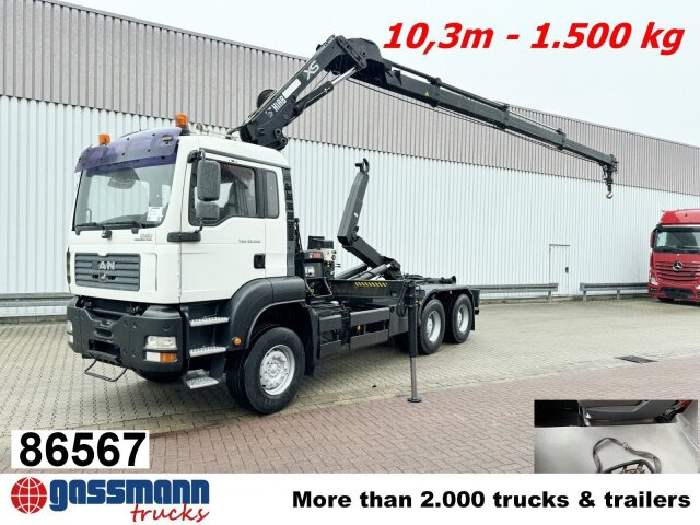MAN TGA 33.350 6X4 BB mit Kran Hiab 166 E-3 HiDuo, - Lastbil kroghejs, Lastbil med kran: billede 1 MAN TGA 33.350 6X4 BB mit Kran Hiab 166 E-3 HiDuo, - Lastbil kroghejs, Lastbil med kran: billede 1