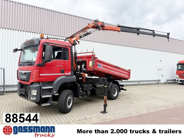MAN TGS 18.400 4x4 BB, Navi, Kran Atlas 120.2E-A3L, - Tipvogn lastbil, Lastbil med kran: billede 1 MAN TGS 18.400 4x4 BB, Navi, Kran Atlas 120.2E-A3L, - Tipvogn lastbil, Lastbil med kran: billede 1
