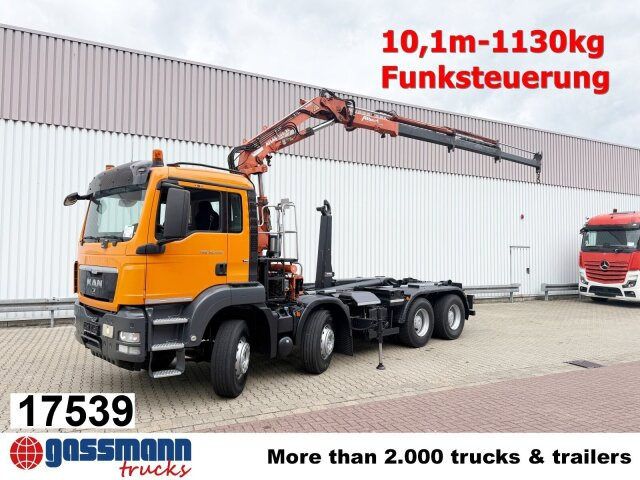 MAN TGS 35.440 8x4 BL, Meiller 19.62, Atlas Kran - Lastbil kroghejs, Lastbil med kran: billede 1 MAN TGS 35.440 8x4 BL, Meiller 19.62, Atlas Kran - Lastbil kroghejs, Lastbil med kran: billede 1